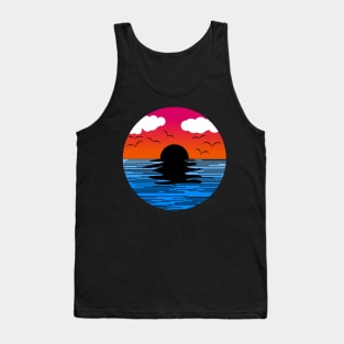 Sunset Retro Curve Tank Top